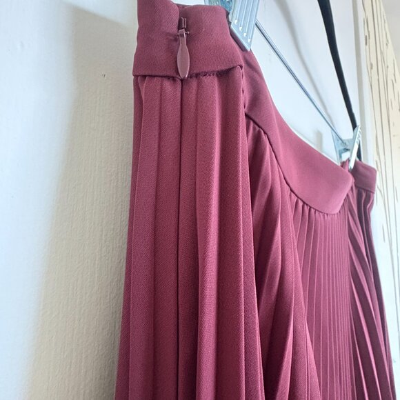 Boden Kristen Pleated Skirt, Burgundy/Maroon size 6 - Picture 2 of 5